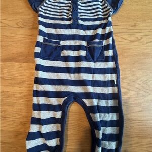 Navy and Gray Striped Kids Bodysuit